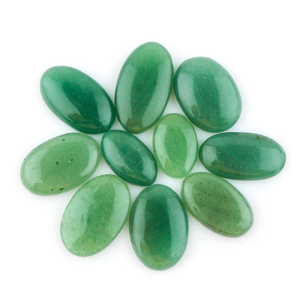 8588 Green Quartz 100 Carats 2-3pcs Ovals 20-30mm Natural Gemstones